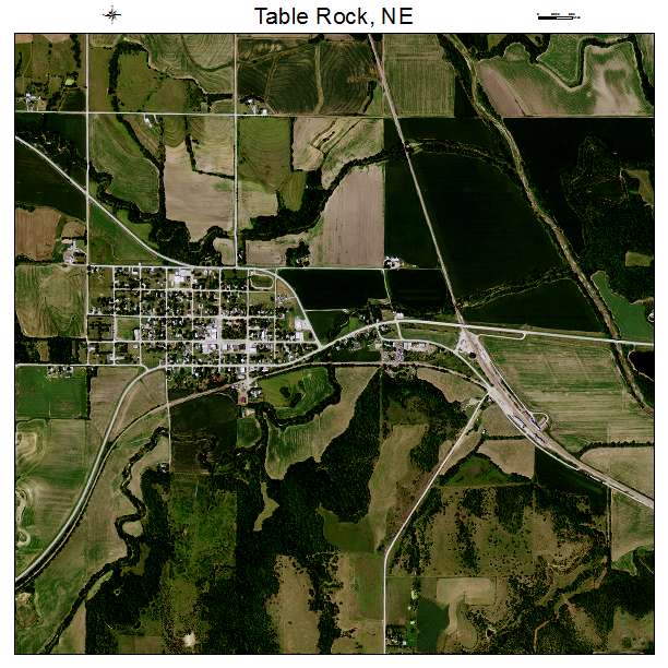 Table Rock, NE air photo map