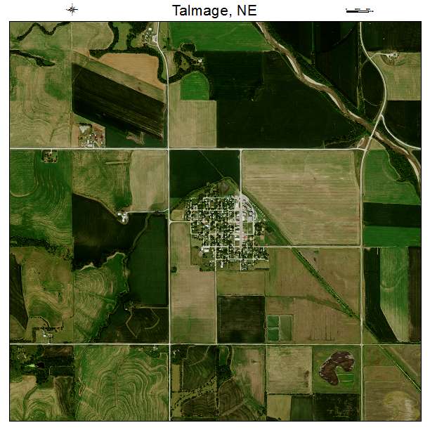 Talmage, NE air photo map