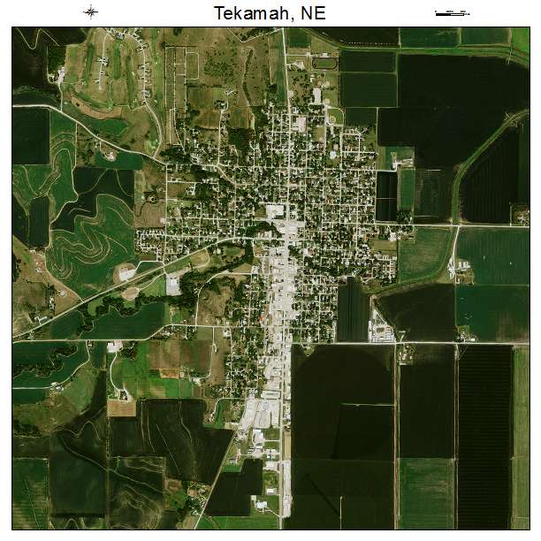 Tekamah, NE air photo map