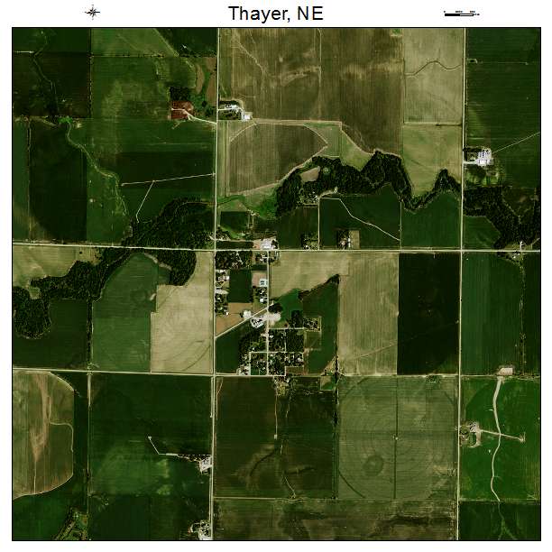 Thayer, NE air photo map