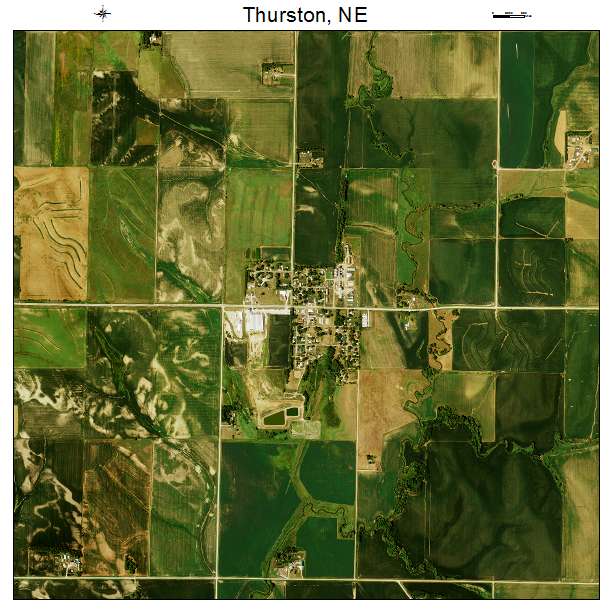 Thurston, NE air photo map
