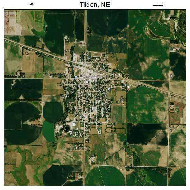 Tilden, NE air photo map