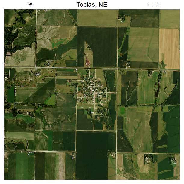 Tobias, NE air photo map