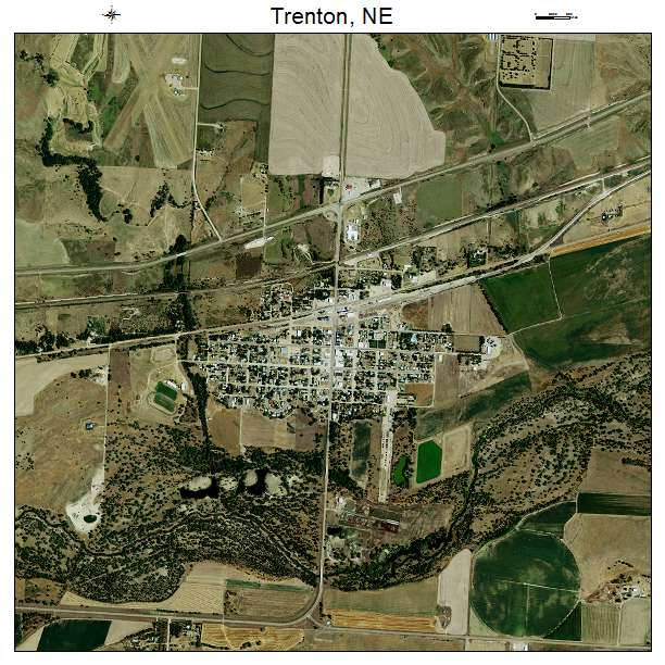 Trenton, NE air photo map