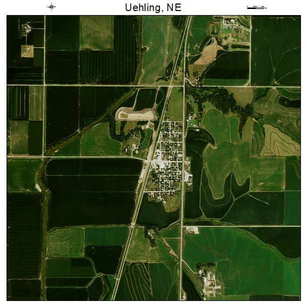 Uehling, NE air photo map