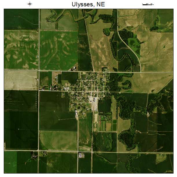 Ulysses, NE air photo map