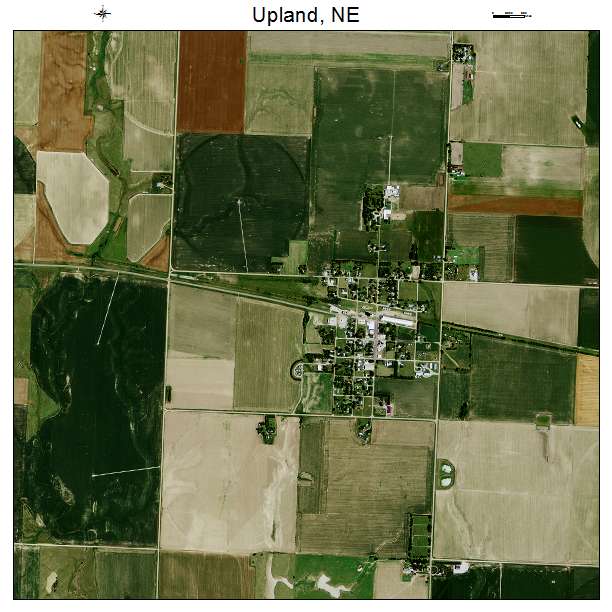 Upland, NE air photo map