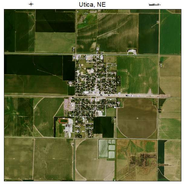 Utica, NE air photo map