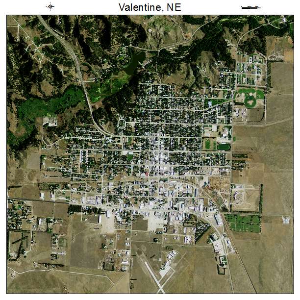 Valentine, NE air photo map