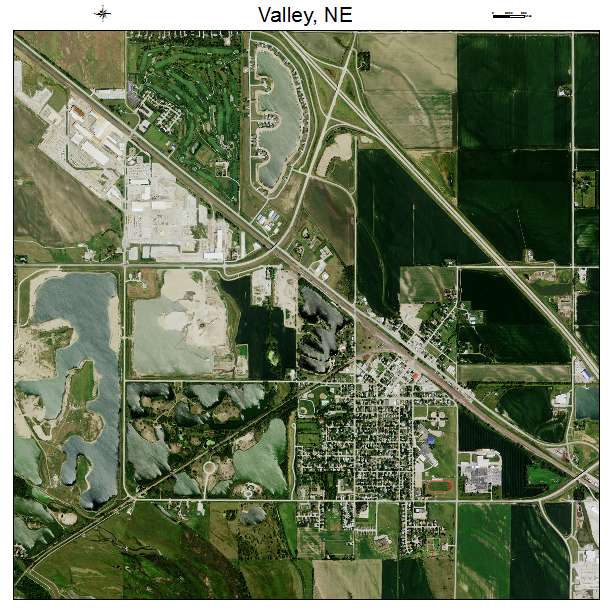 Valley, NE air photo map