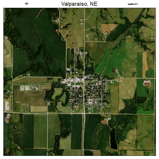 Valparaiso, NE air photo map