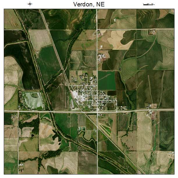 Verdon, NE air photo map