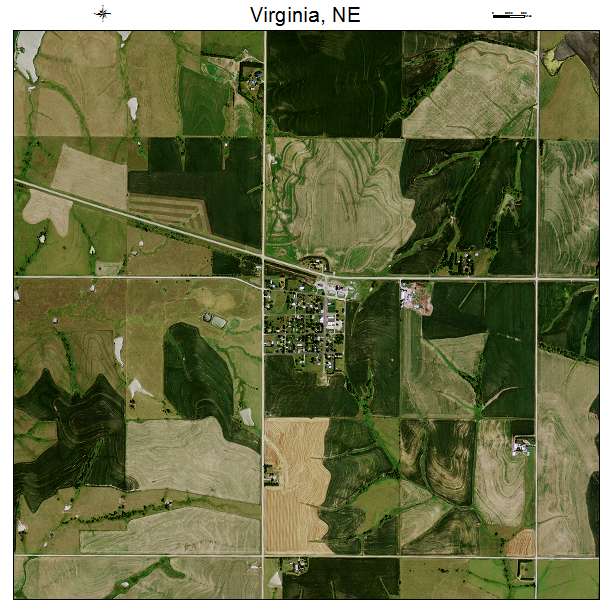 Virginia, NE air photo map