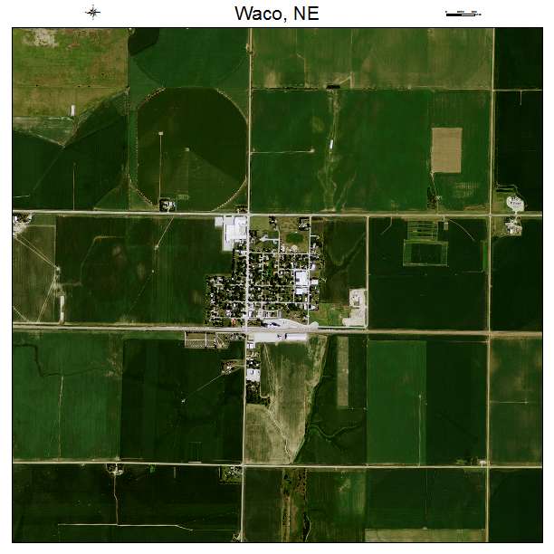Waco, NE air photo map