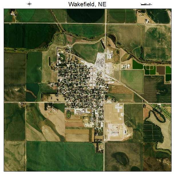 Wakefield, NE air photo map