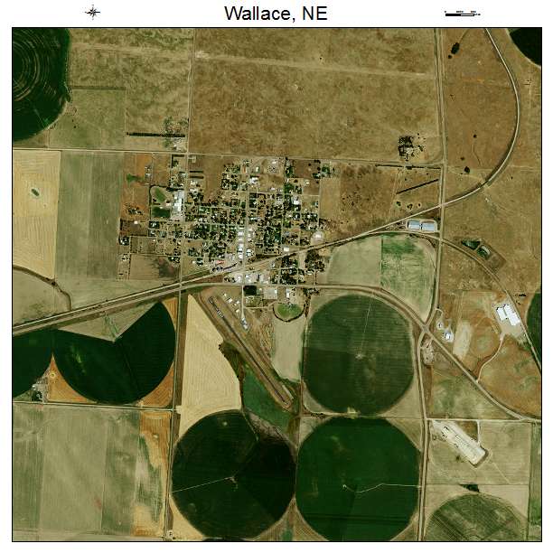Wallace, NE air photo map