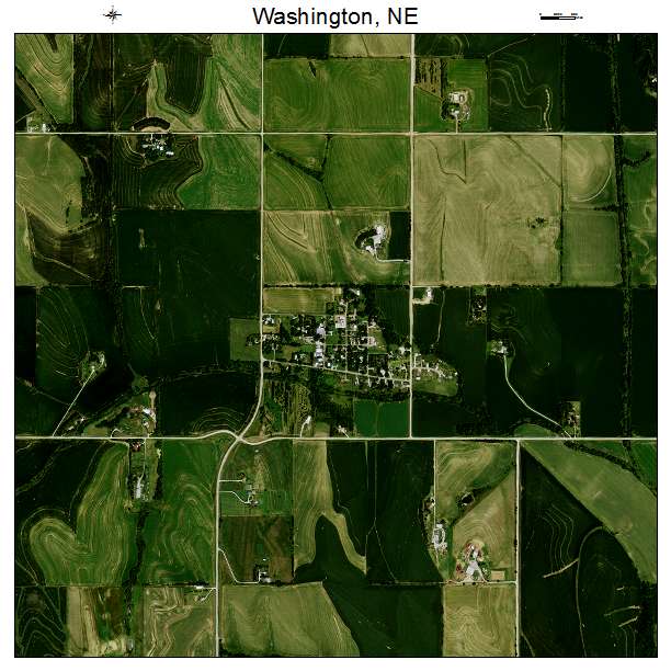Washington, NE air photo map