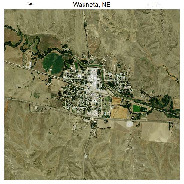 Wauneta, NE air photo map