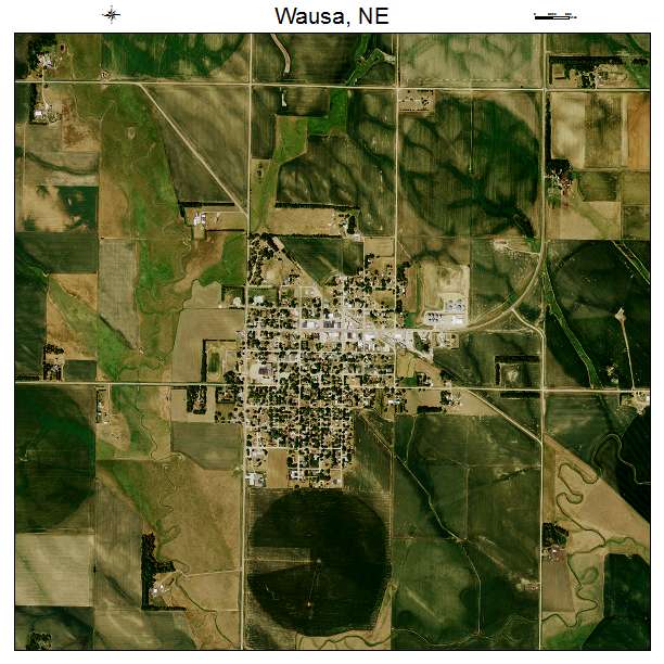 Wausa, NE air photo map