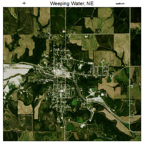 Weeping Water, NE air photo map