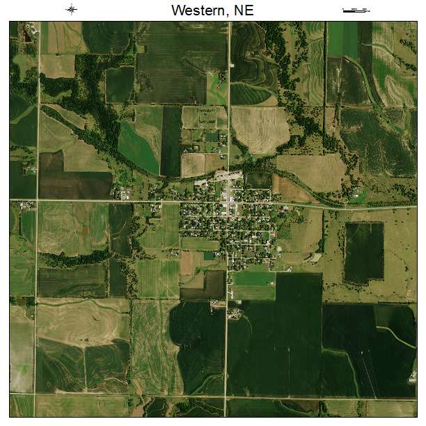 Western, NE air photo map