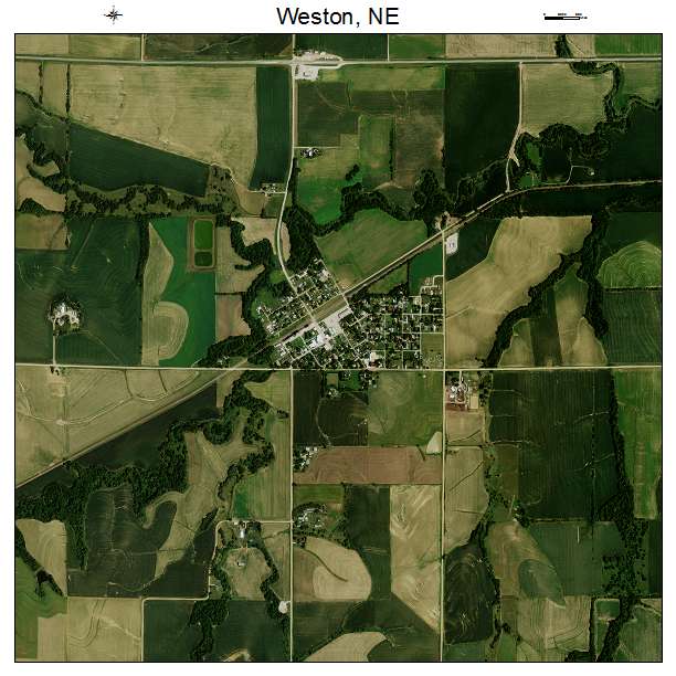 Weston, NE air photo map