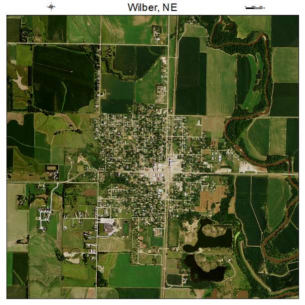 Wilber, NE air photo map