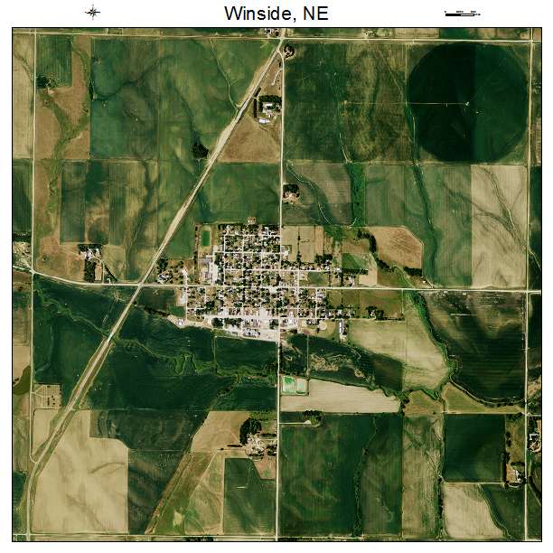 Winside, NE air photo map