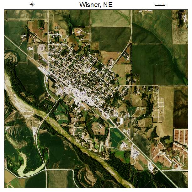 Wisner, NE air photo map