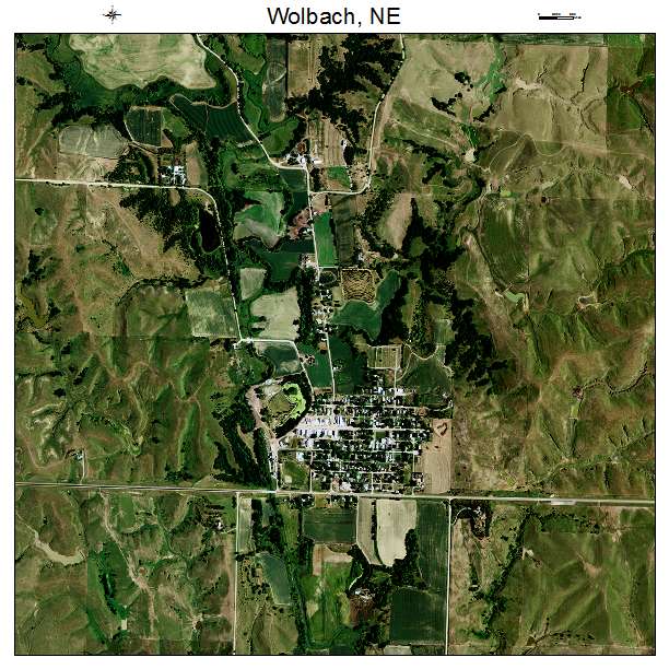 Wolbach, NE air photo map