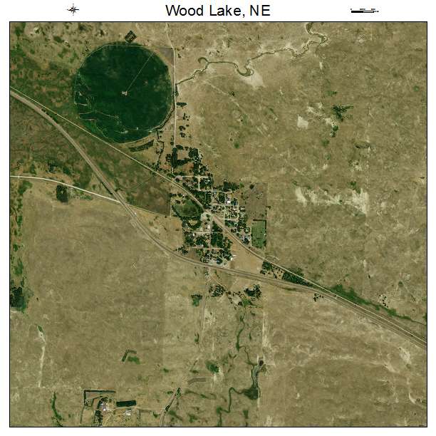Wood Lake, NE air photo map