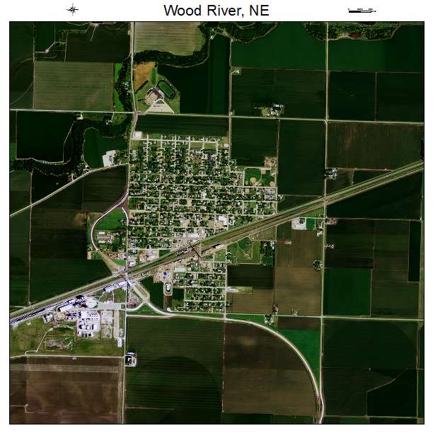 Wood River, NE air photo map
