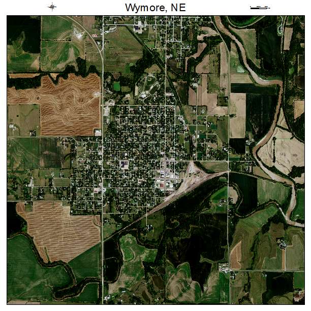 Wymore, NE air photo map
