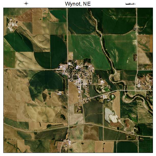 Wynot, NE air photo map
