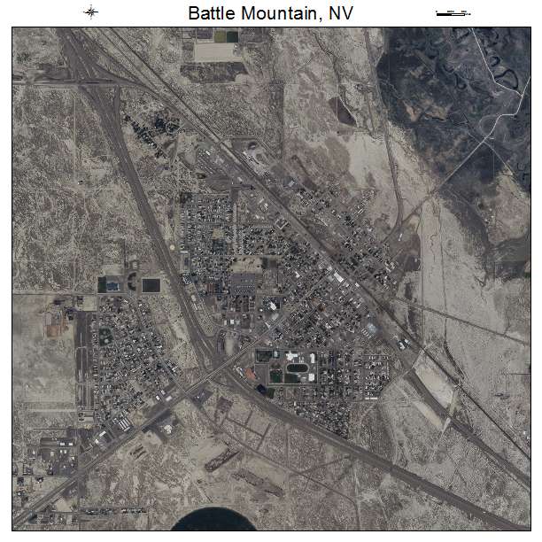 Battle Mountain, NV air photo map