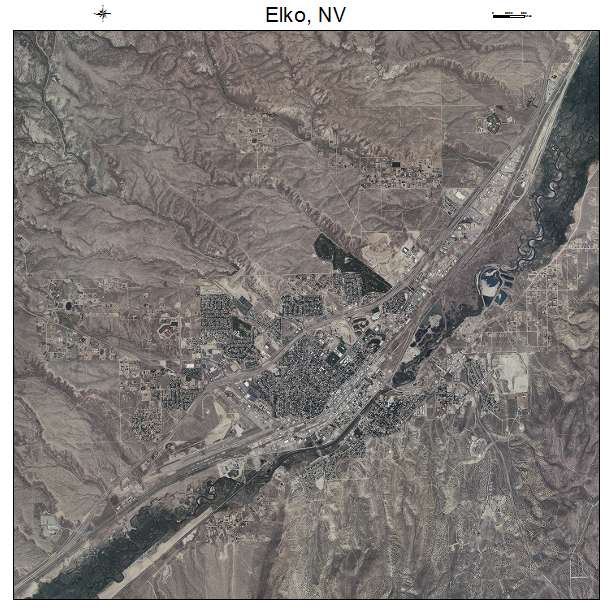 Elko, NV air photo map