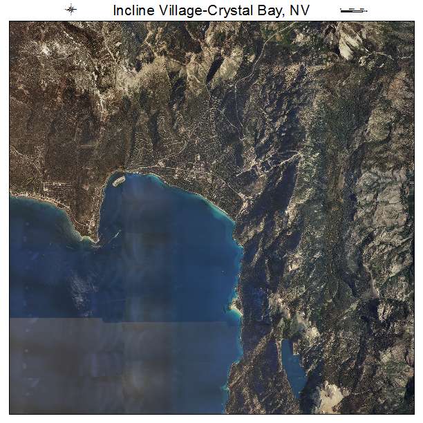 Incline Village Crystal Bay, NV air photo map