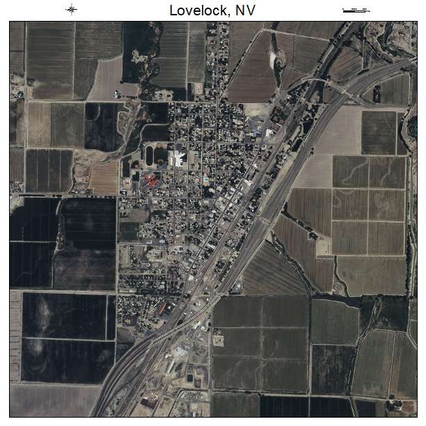 Lovelock, NV air photo map