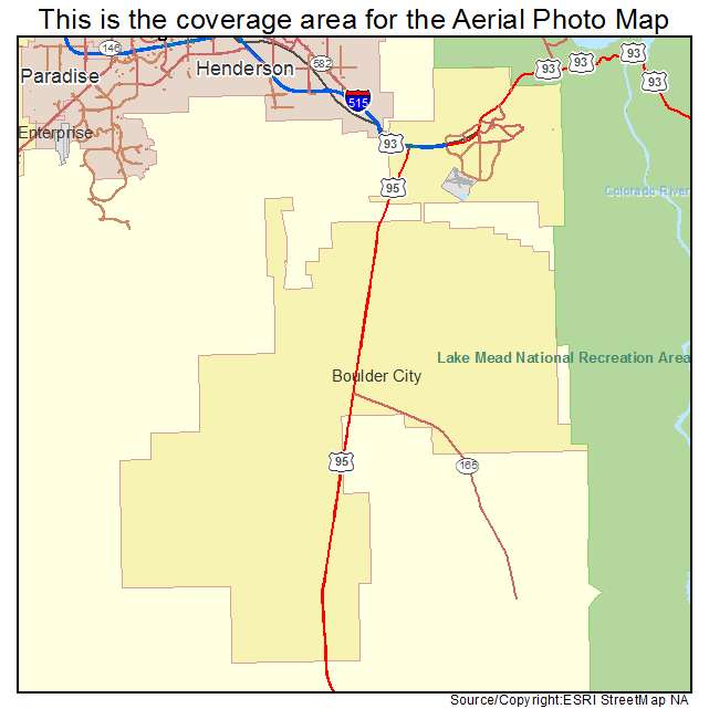 Boulder City, NV location map 