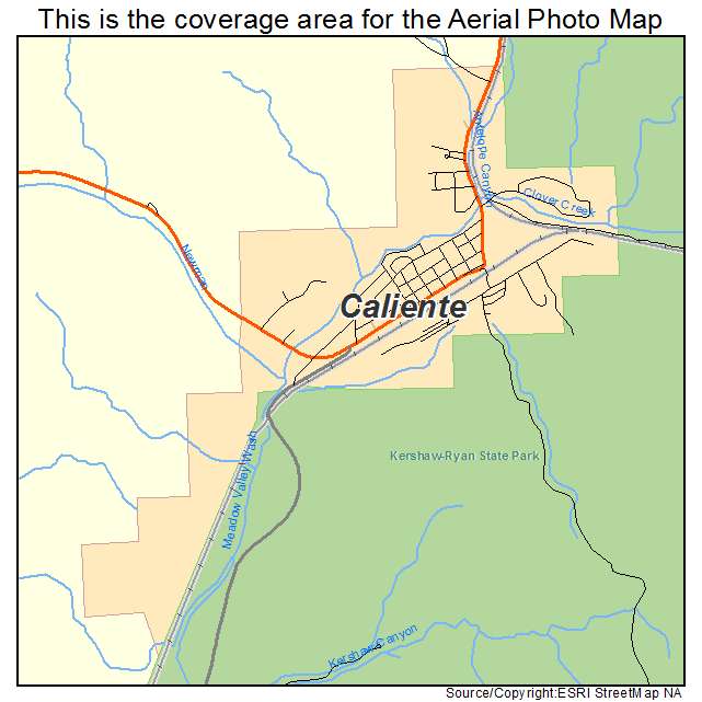 Caliente, NV location map 