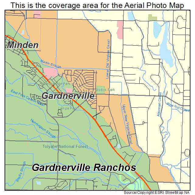 Gardnerville, NV location map 