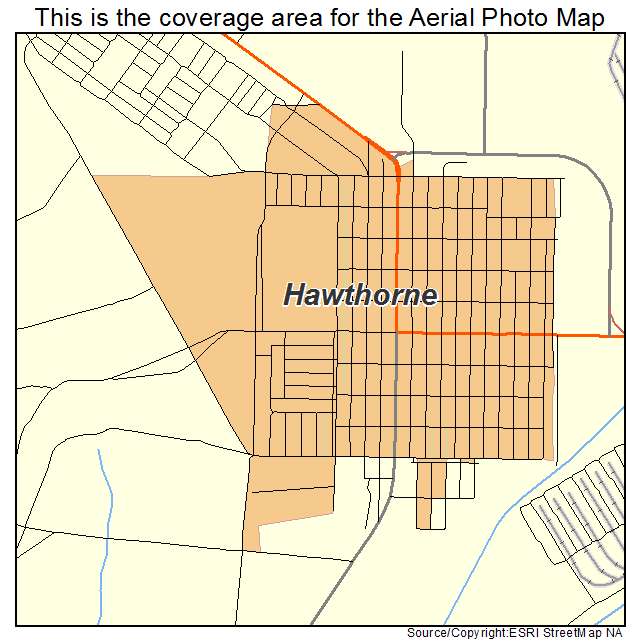 Hawthorne, NV location map 