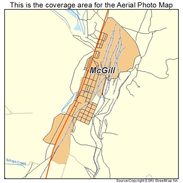 McGill, NV location map 