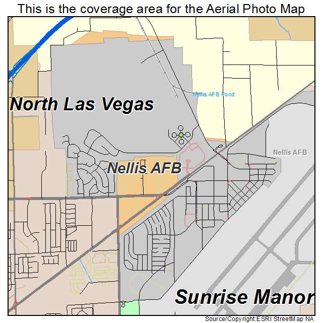 Nellis AFB, NV location map 