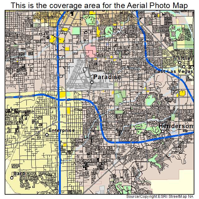 Paradise, NV location map 