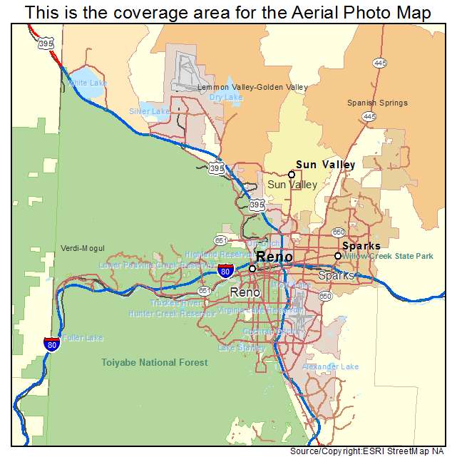 Reno, NV location map 