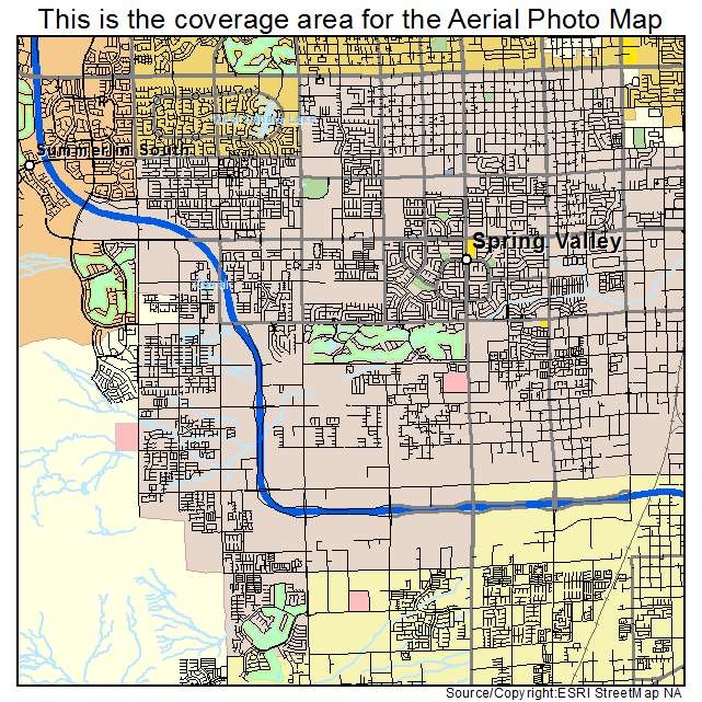 Aerial Photography Map of Spring Valley, NV Nevada