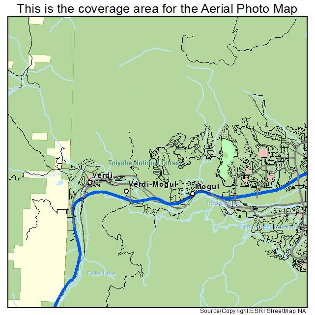 Verdi Mogul, NV location map 