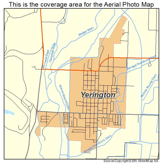 Yerington, NV location map 