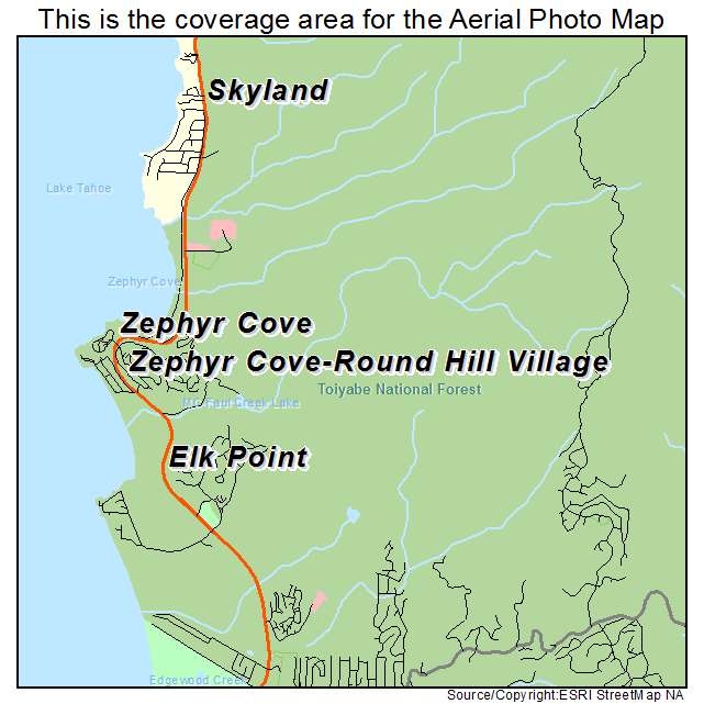 Zephyr Cove Round Hill Village, NV location map 